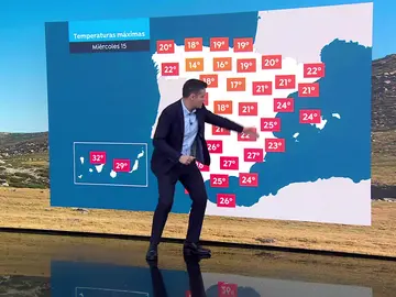 La previsión de las temperaturas de 'veranillo' de César Gonzalo. La previsión de las temperaturas de 'veranillo' de César Gonzalo.