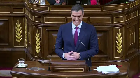 Sánchez, a carcajada limpia en el Congreso: "Dice que no es presidente porque no quiere" Sánchez, a carcajada limpia en el Congreso: "Dice que no es presidente porque no quiere"