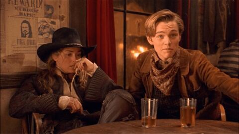 Sharon Stone y Leonardo DiCaprio en una escena de Rápida y Mortal