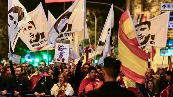 Imagen de las protestas en Ferraz