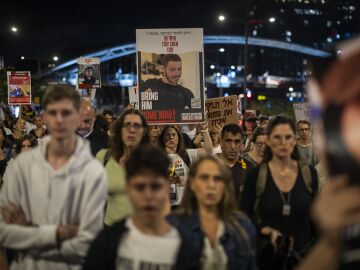 Protesta en Tel Aviv por la liberación de rehenes de Hamás