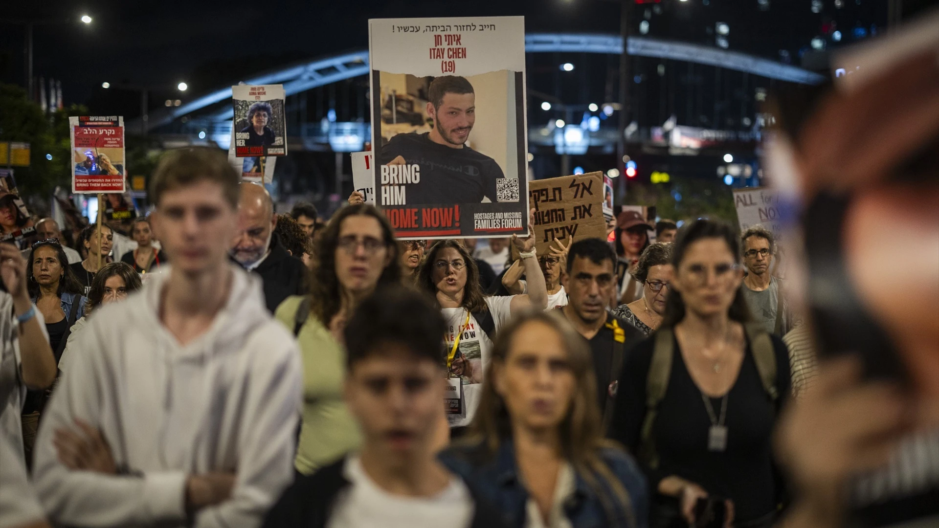 Protesta en Tel Aviv por la liberación de rehenes de Hamás Protesta en Tel Aviv por la liberación de rehenes de Hamás