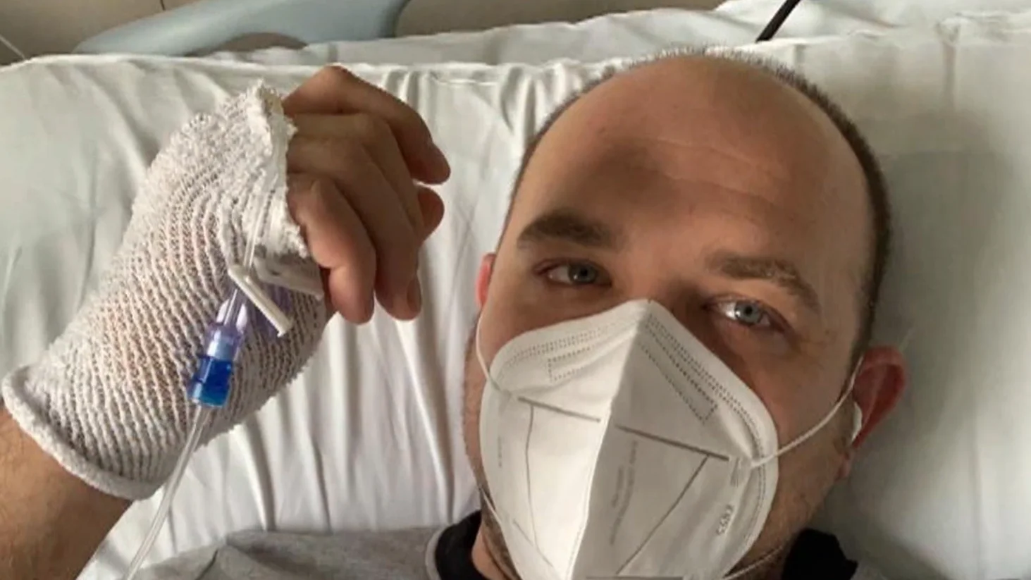 Albert Pu&ntilde;et, v&iacute;ctima del fentanilo, en el hospital hace 5 a&ntilde;os