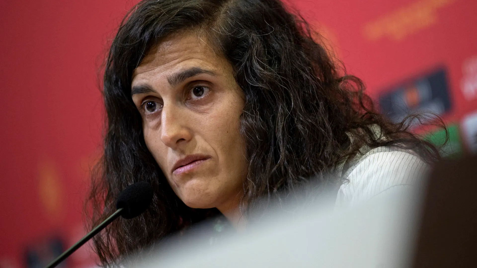 Montse Tomé dando la lista de España Montse Tomé dando la lista de España