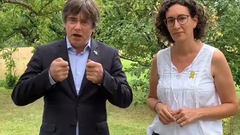Carles Puigdemont y Marta Rovira