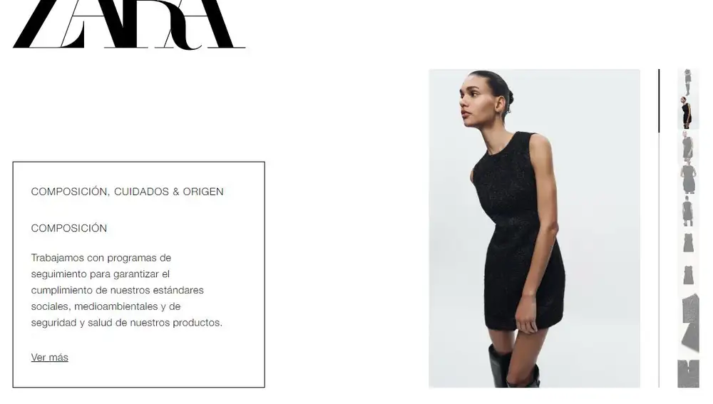 Página web de Zara