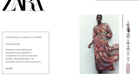 Página web de Zara Página web de Zara