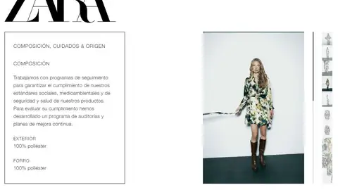 Página web de Zara Página web de Zara