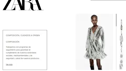 Página web de Zara Página web de Zara