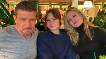 Antonio Banderas, Stella Banderas y Melanie Griffith