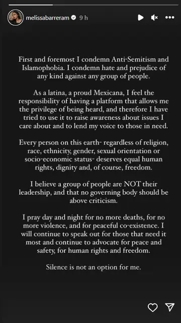 Palabras de Melissa Barrera Palabras de Melissa Barrera