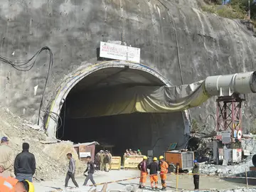 Imagen del túnel en el que están atrapados los 41 mineros Imagen del túnel en el que están atrapados los 41 mineros