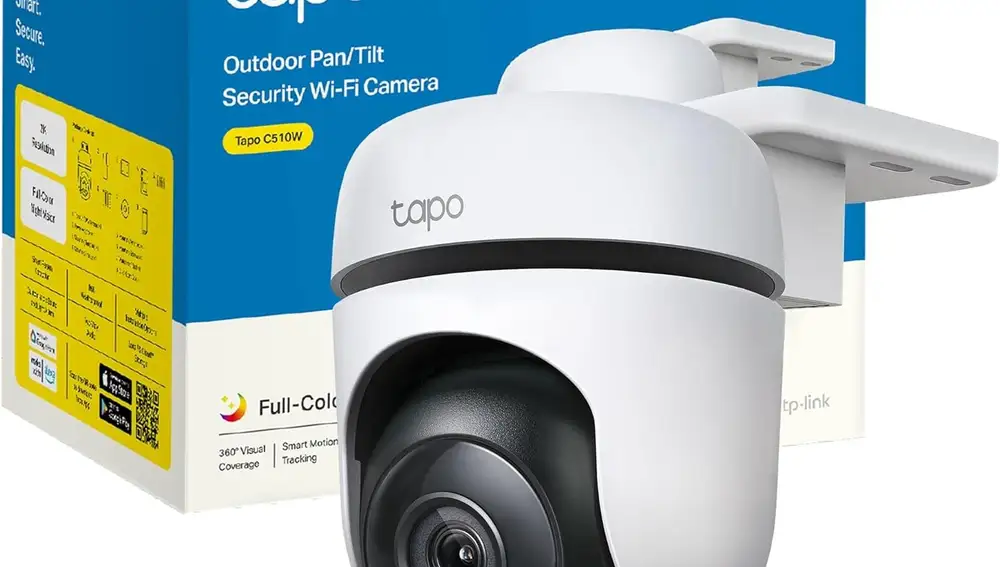 Tapo C510W, Cámara inteligente Wi-Fi de vigilancia 360º