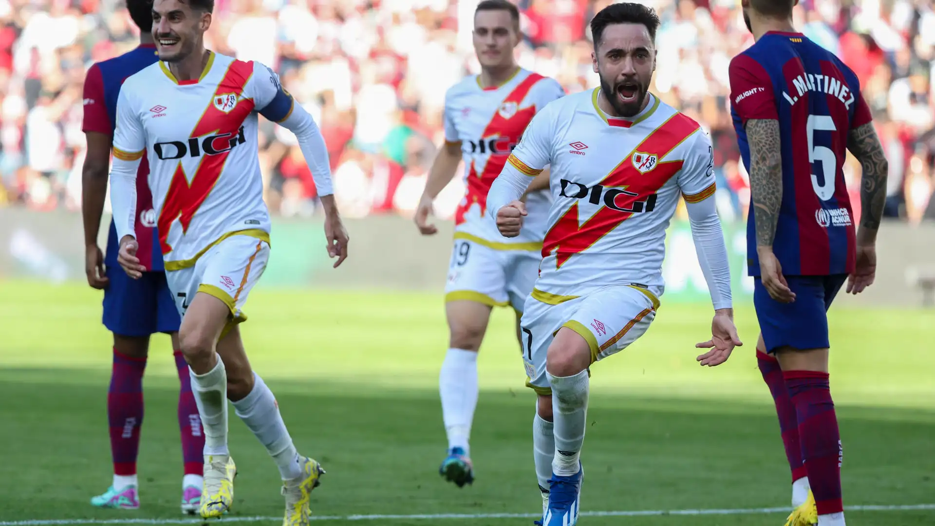 Unai López celebra su gol al Barcelona Unai López celebra su gol al Barcelona