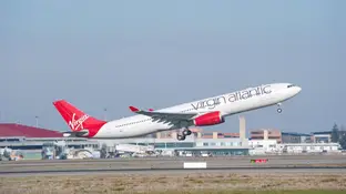 Imagen de archivo vuelo Virgin Atlantic Imagen de archivo vuelo Virgin Atlantic