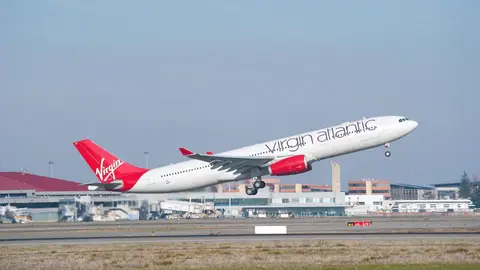 Imagen de archivo vuelo Virgin Atlantic Imagen de archivo vuelo Virgin Atlantic