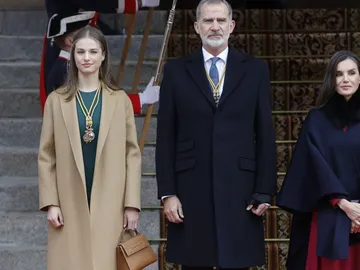 La princesa Leonor junto a sus padres La princesa Leonor junto a sus padres