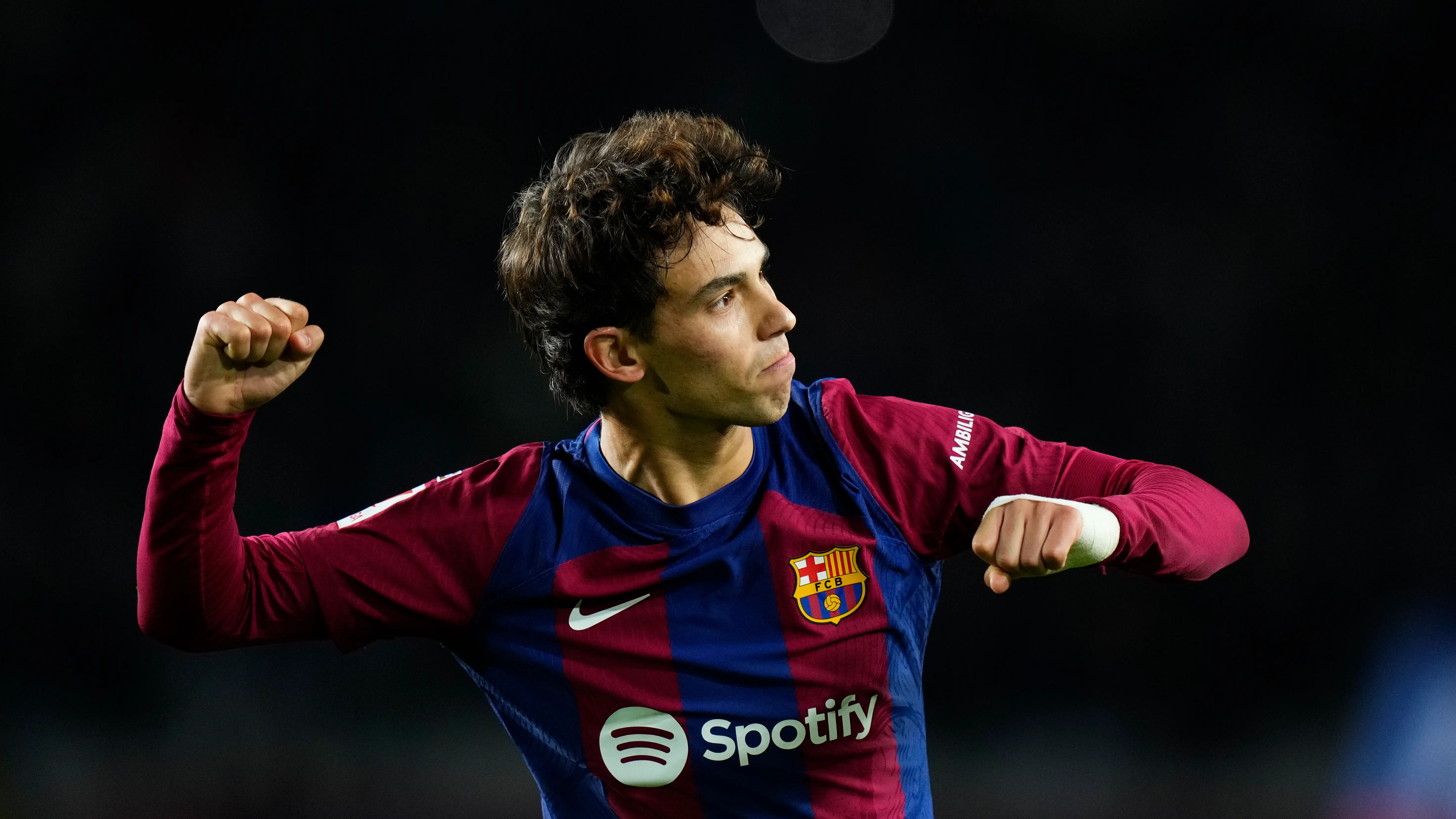 Joao F&eacute;lix celebra su tanto ante el Atl&eacute;tico de Madrid (1-0)