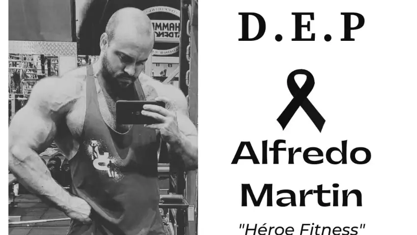 Mensaje de despedida al culturista Alfredo Mart&iacute;n