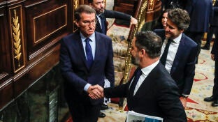 Alberto N&uacute;&ntilde;ez Feij&oacute;o y Santiago Abascal
