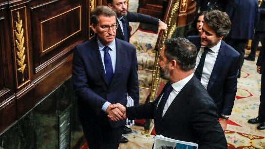 Alberto N&uacute;&ntilde;ez Feij&oacute;o y Santiago Abascal