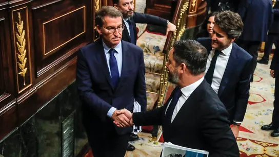 Alberto Núñez Feijóo y Santiago Abascal Alberto Núñez Feijóo y Santiago Abascal