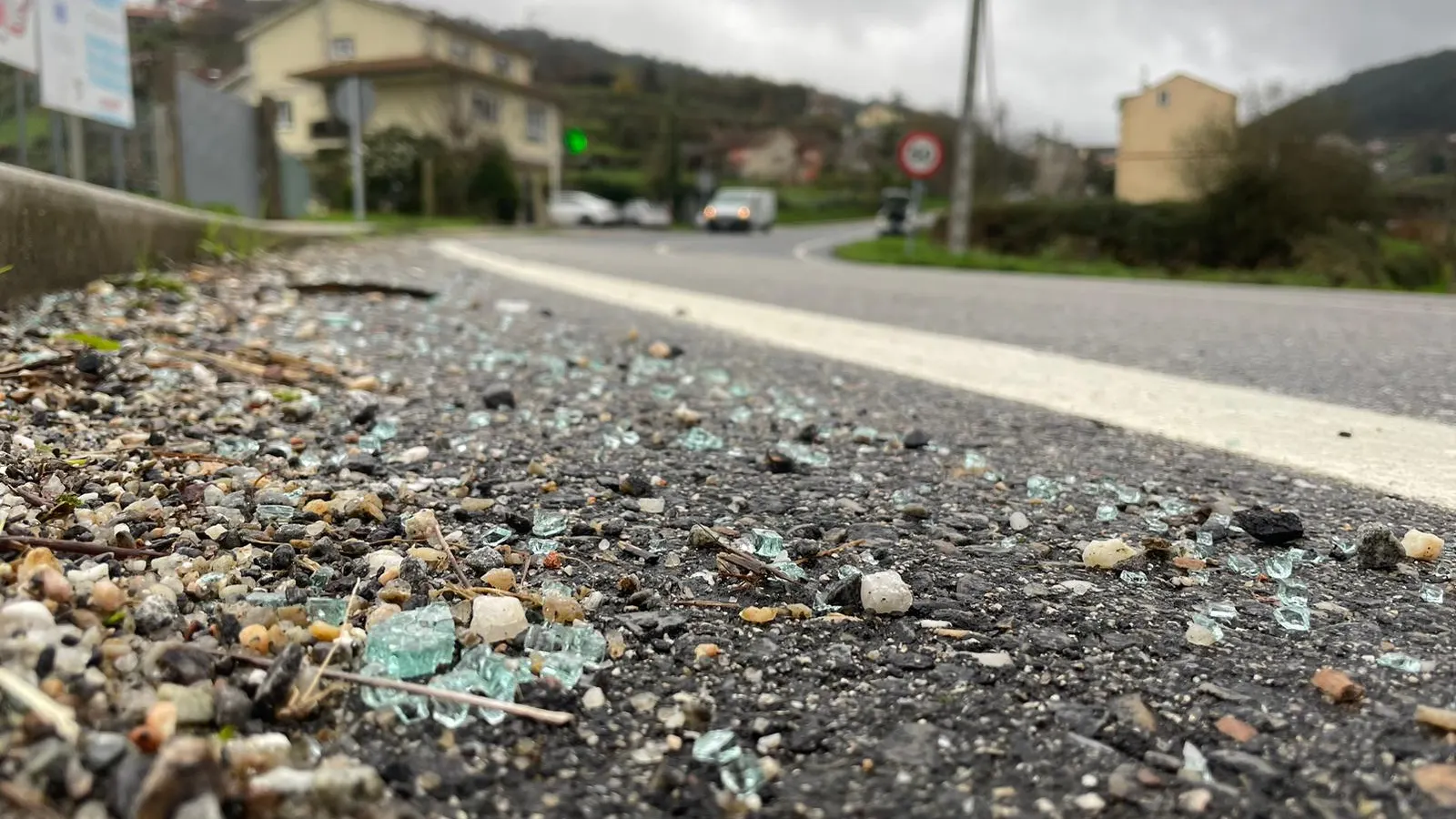 Imagen de una carretera de Mar&iacute;n, Pontevedra