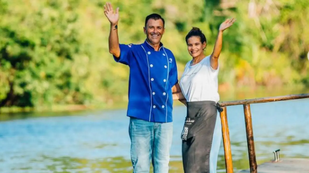 El chef espa&ntilde;ol junto a su mujer