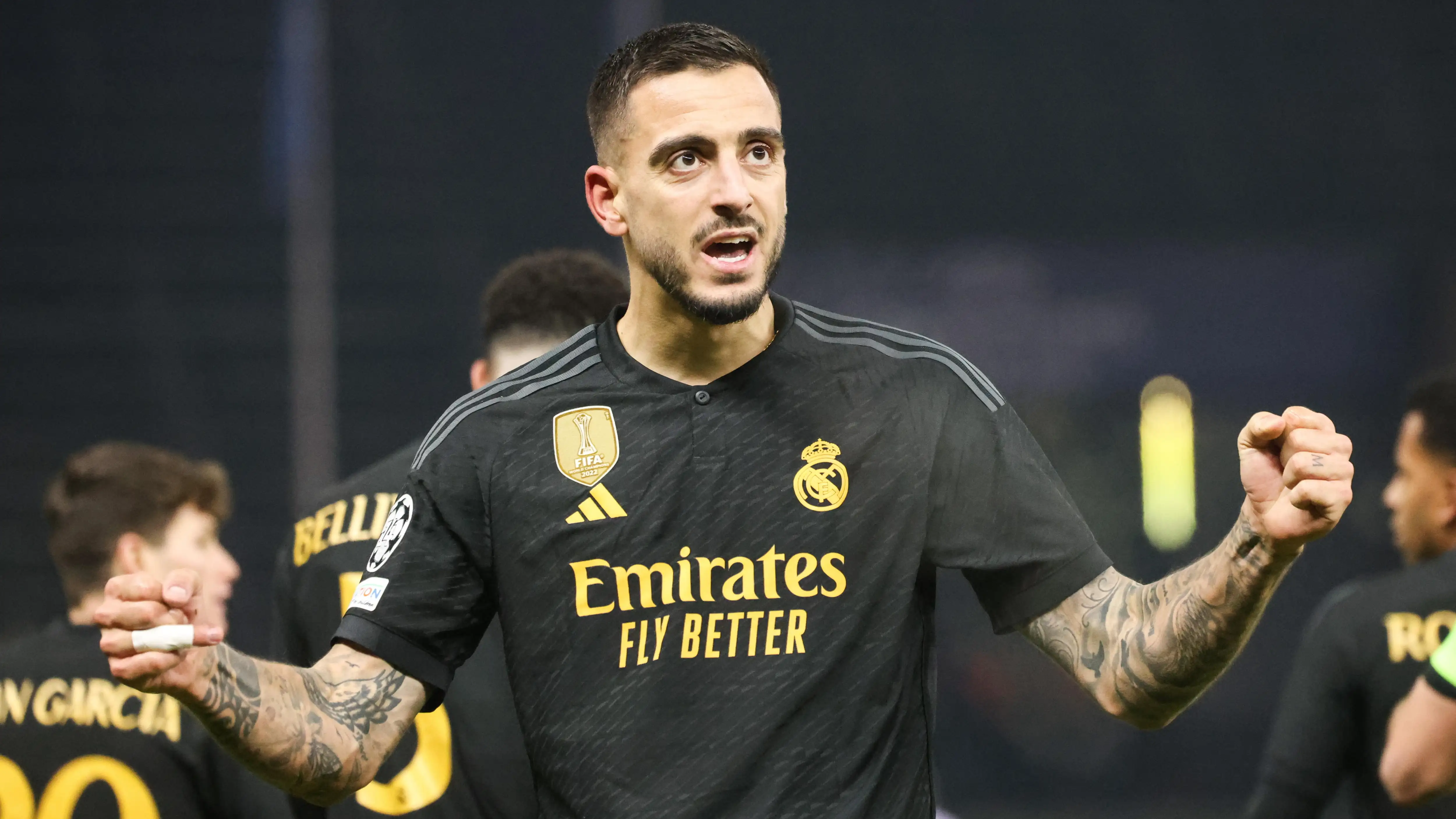 Joselu celebra uno de sus dos goles ante el Unión Berlín (2-3) Joselu celebra uno de sus dos goles ante el Unión Berlín (2-3)