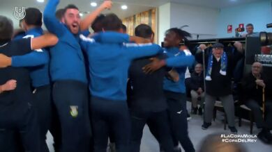 VÍDEO: La alegría de los jugadores del Arandina y el 'abuelo de Aranda' tras tocarle el Madrid en el sorteo de Copa