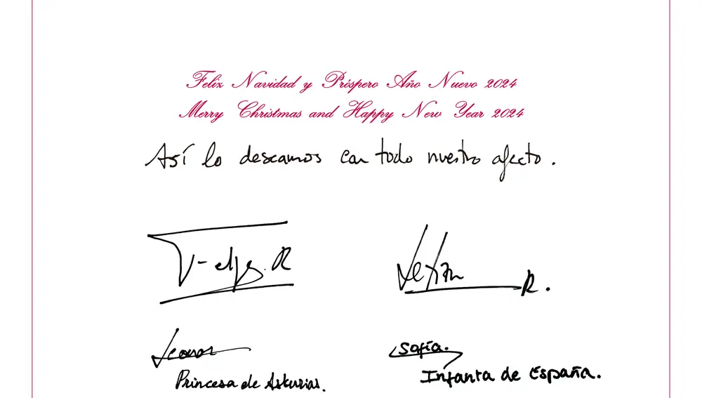 La firma de los Reyes, la princesa Leonor y la infanta Sofía