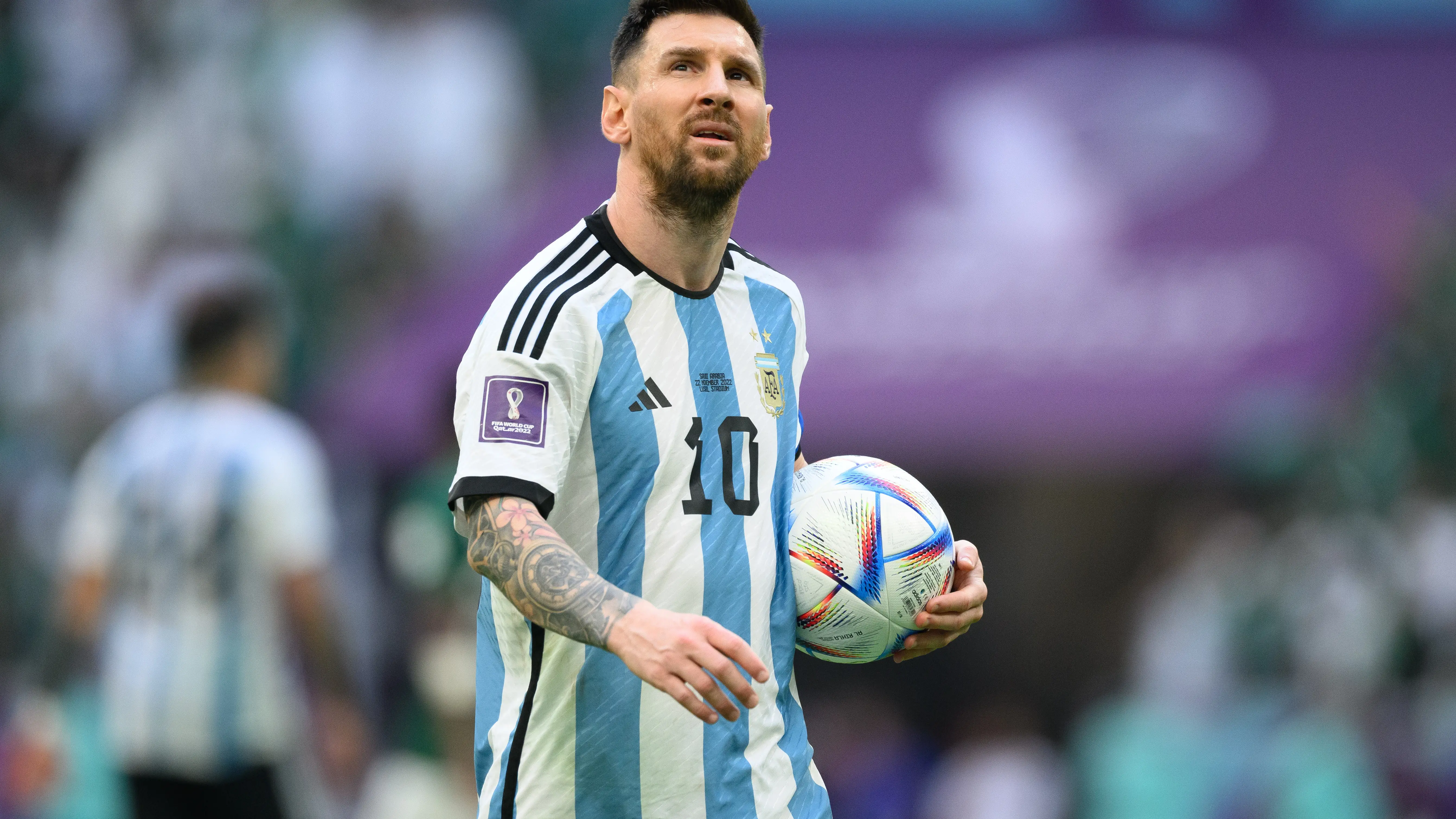 Leo Messi en un partido en el Mundial de Catar 2022 Leo Messi en un partido en el Mundial de Catar 2022