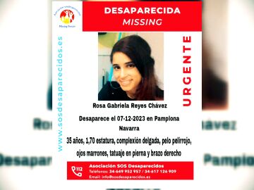 Buscan a Gabriela Reyes, desaparecida en Pamplona hace una semana: se baraja la hipótesis del suicidio