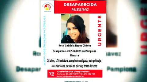 Buscan a Gabriela Reyes, desaparecida en Pamplona hace una semana: se baraja la hipótesis del suicidio Buscan a Gabriela Reyes, desaparecida en Pamplona hace una semana: se baraja la hipótesis del suicidio