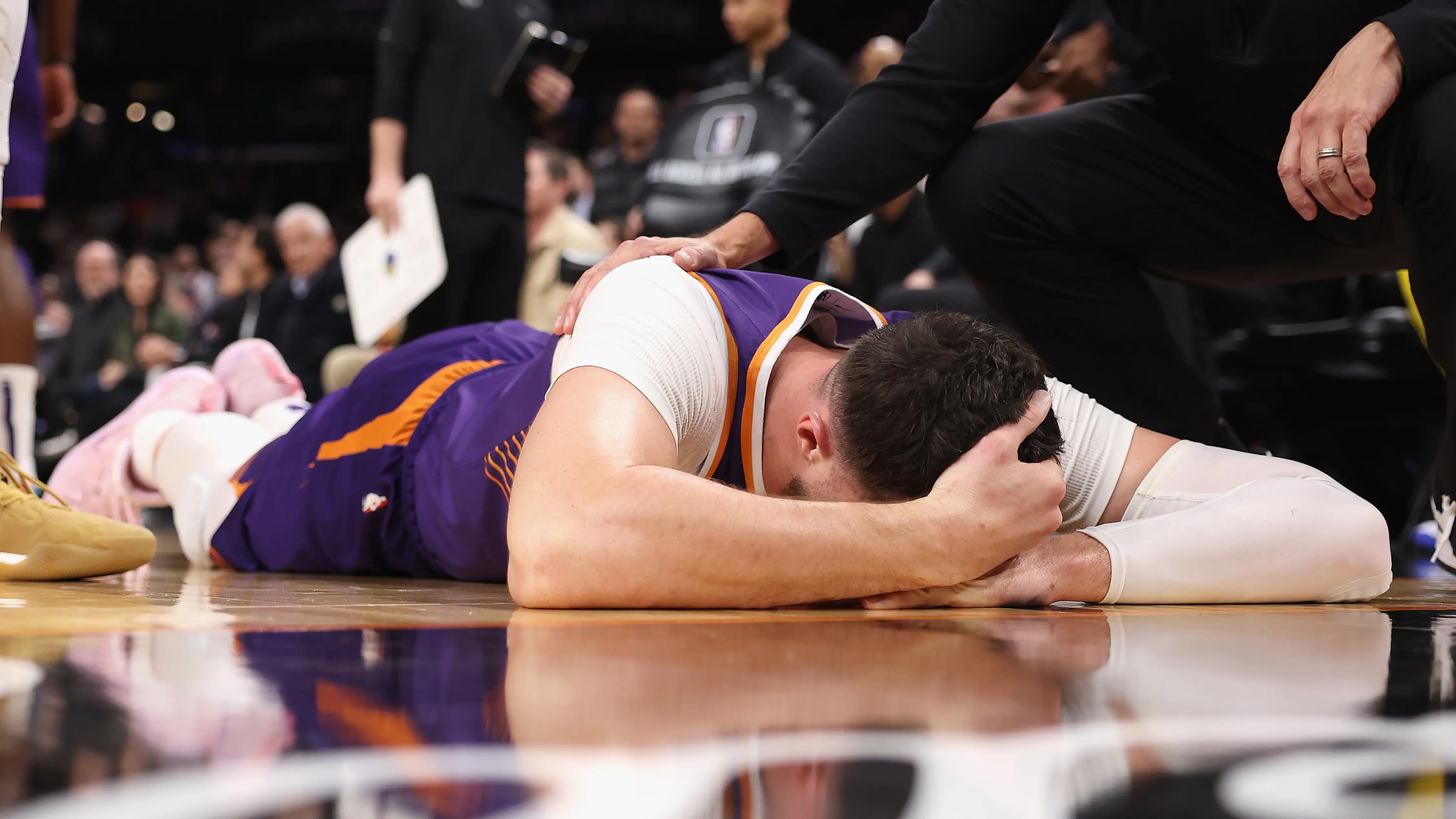 Jusuf Nurkic tras la agresi&oacute;n de Draymond Green