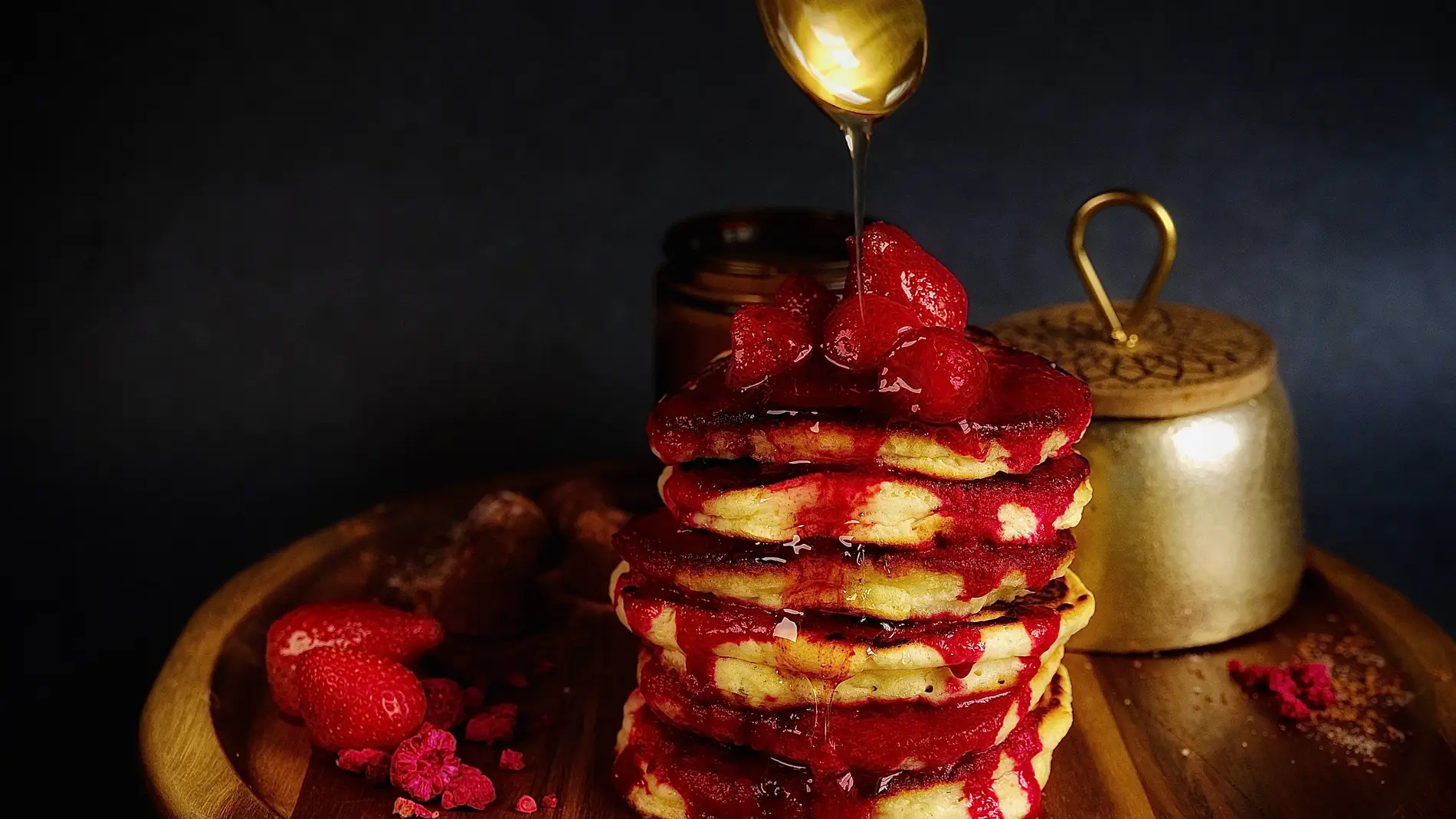 Imagen de archivo de unas tortitas. Imagen de archivo de unas tortitas.