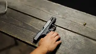 Imagen de archivo de una pistola Imagen de archivo de una pistola