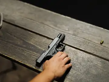 Imagen de archivo de una pistola Imagen de archivo de una pistola