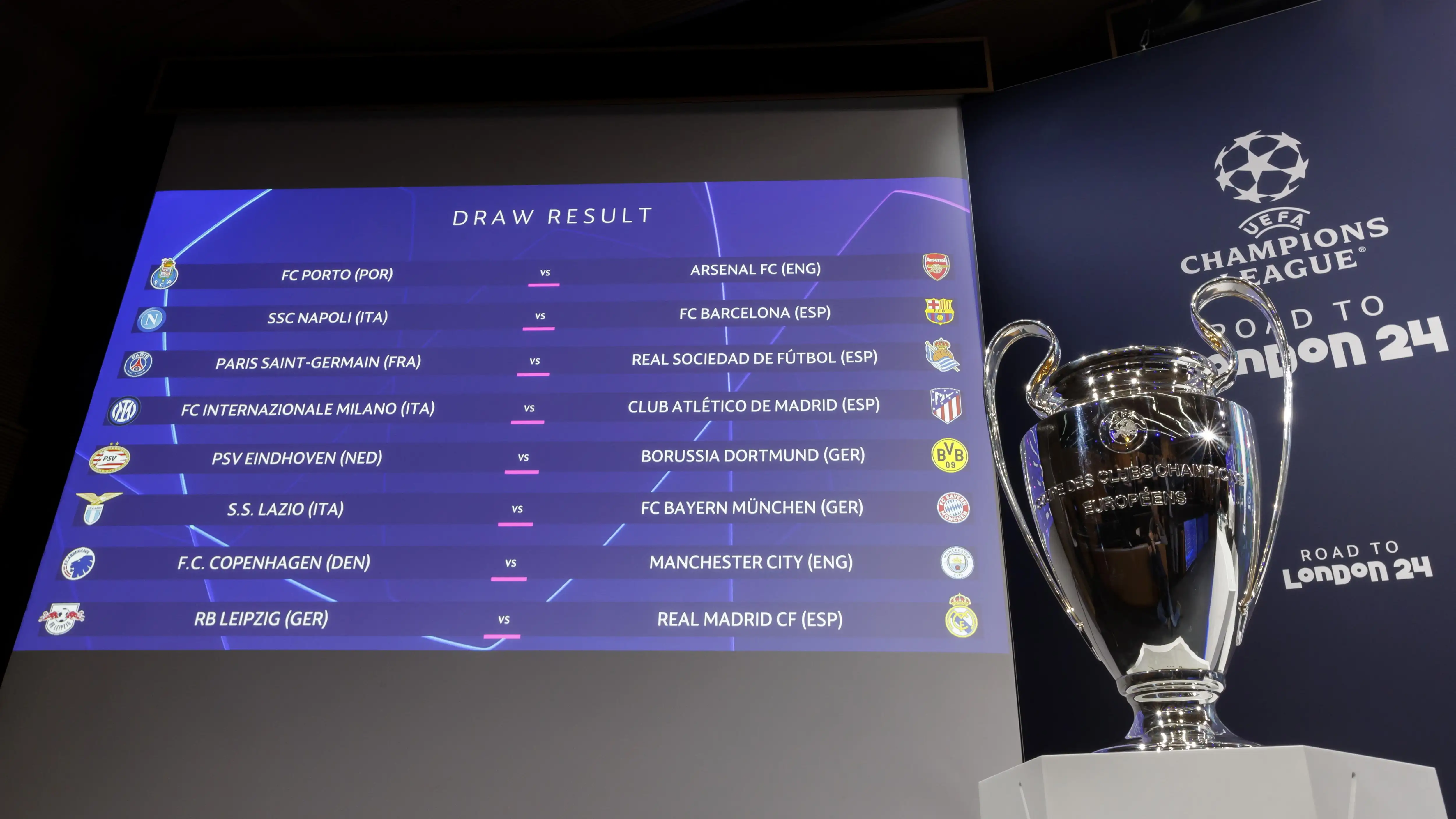 Eliminatorias y partidos de octavos de final de la Champions League 2023-24 Eliminatorias y partidos de octavos de final de la Champions League 2023-24