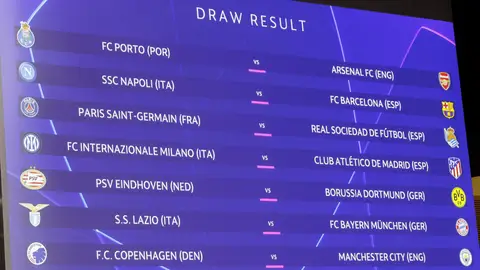 Emparejamientos y cruces de los octavos de final de la Champions League 2023-24 Emparejamientos y cruces de los octavos de final de la Champions League 2023-24