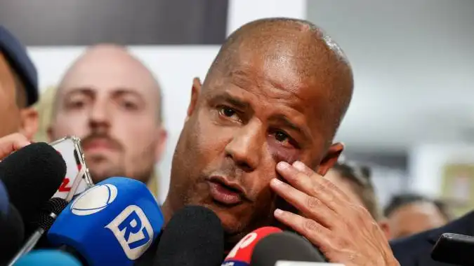 El exfutbolista brasileño Marcelinho Carioca, víctima de un secuestro exprés Marcelinho Carioca, una vez liberado por la Policía.