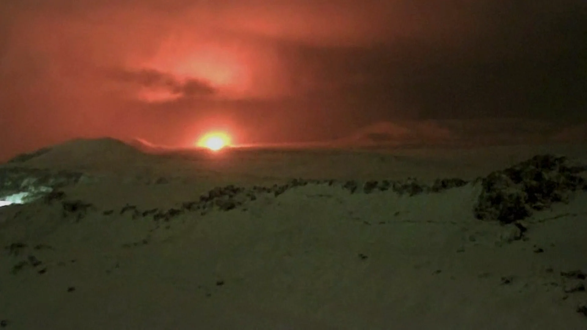Erupci&oacute;n del volc&aacute;n de Grindavik