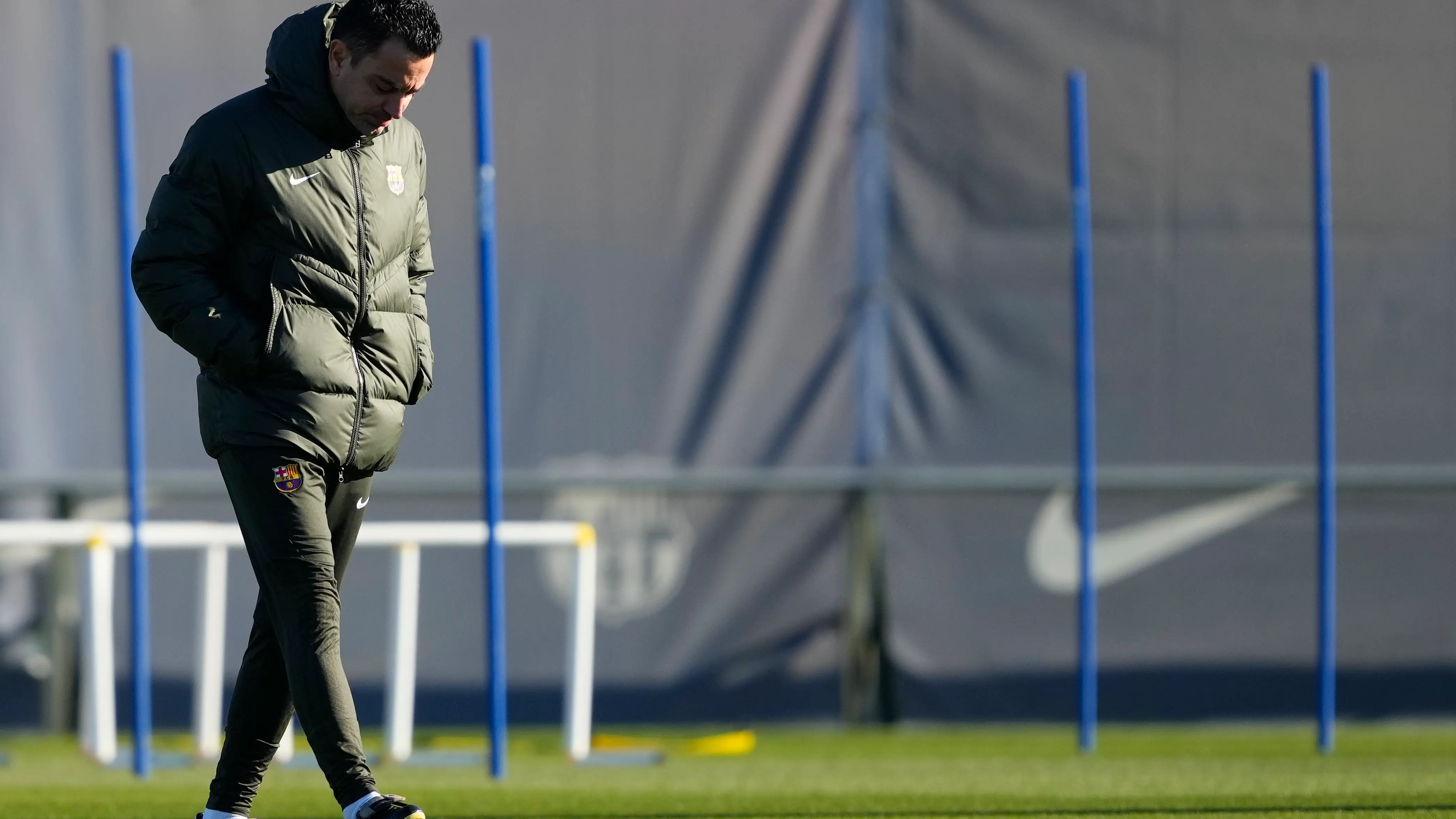 Xavi Hernández, en la ciudad deportiva Joan Gamper Xavi Hernández, en la ciudad deportiva Joan Gamper