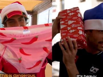 Los pilotos de F1 descubren sus regalos en el Secret Santa
