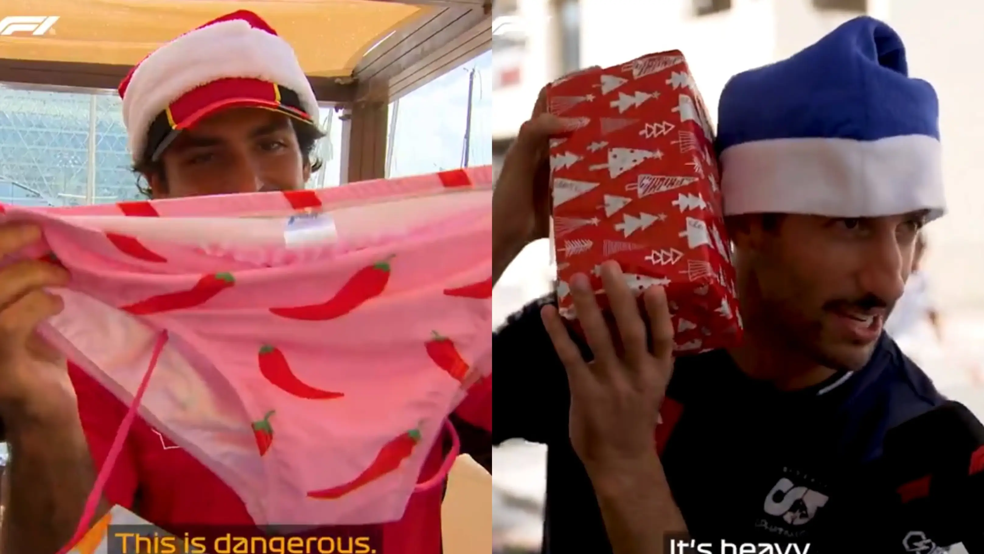 Los pilotos de F1 descubren sus regalos en el Secret Santa Los pilotos de F1 descubren sus regalos en el Secret Santa