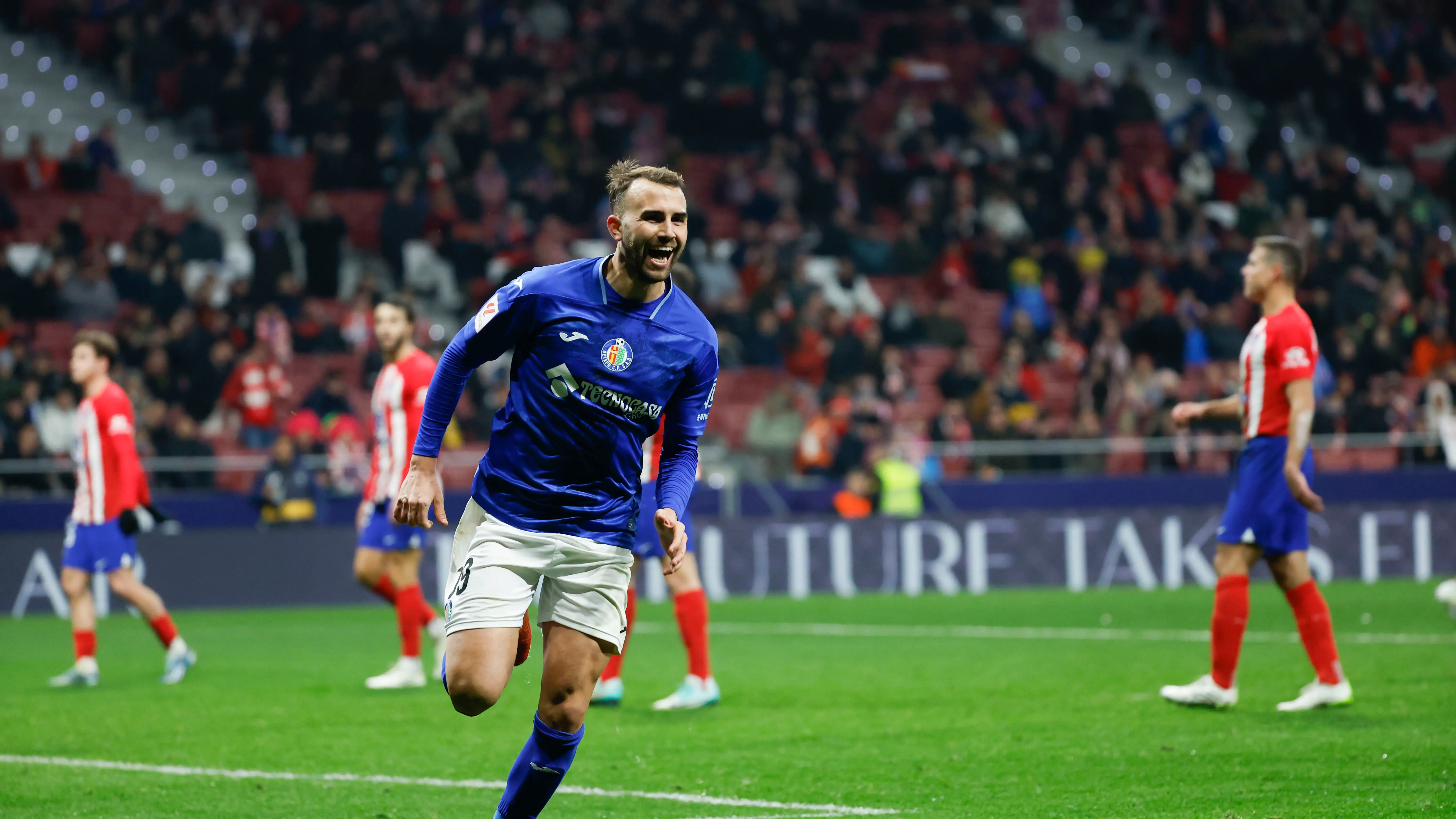 Borja Mayoral celebra su gol ante el Atlético (3-3) Borja Mayoral celebra su gol ante el Atlético (3-3)