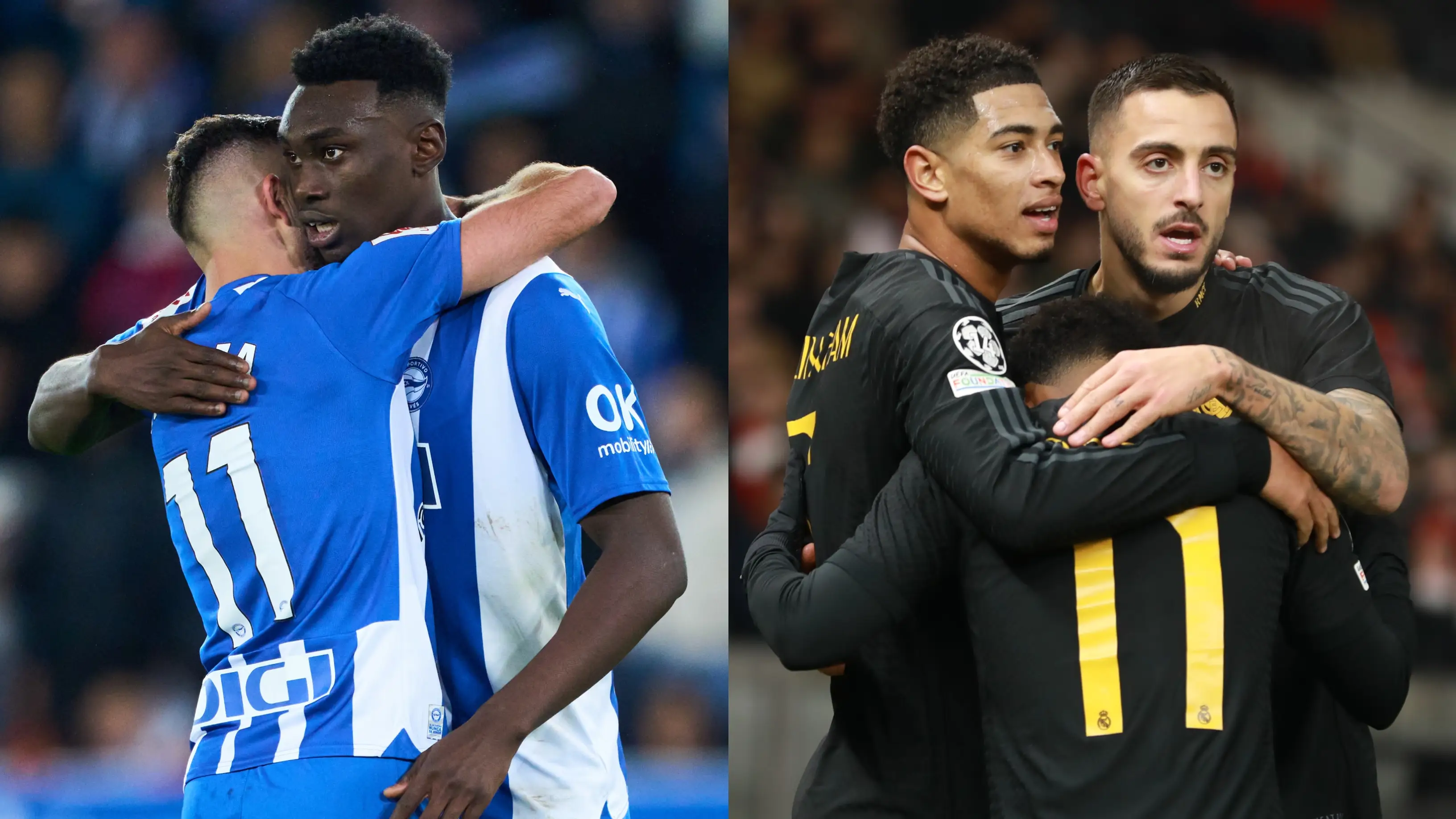 Jugadores del Alavés y del Real Madrid en la temporada 2023-2024 Jugadores del Alavés y del Real Madrid en la temporada 2023-2024