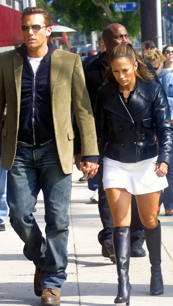 Jennifer Lopez y Ben Affleck en el 2002