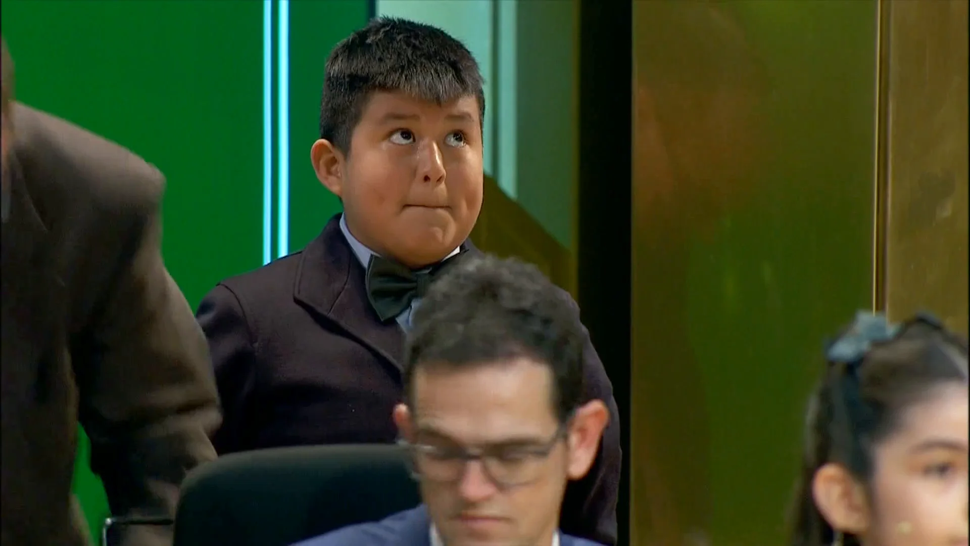 Un niño de san Ildefonso durante el sorteo Un niño de san Ildefonso durante el sorteo