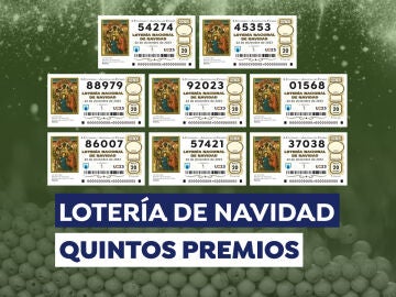 Quintos premios de la Lotería de Navidad 2023